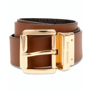 Michael Kors Women's Reversible Leather Belt Signature MK, XL, Genuine Leather